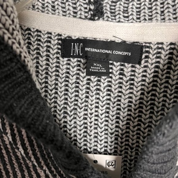 NEW Men's I.N.C. Size XXL Heather Onyx Hoodie Sweater - Picture 4 of 13